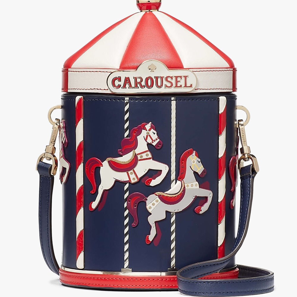NWT Kate Spade Winter Wonders Carousel 3D Crossbody Bag Novelty Collector KE578